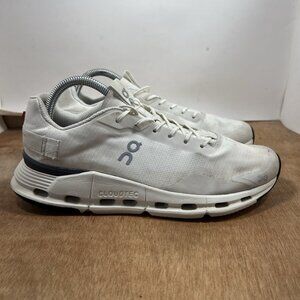 On Cloudnova Form Womens Size 9.5 White Athletic Running Walking Shoes Sneakers